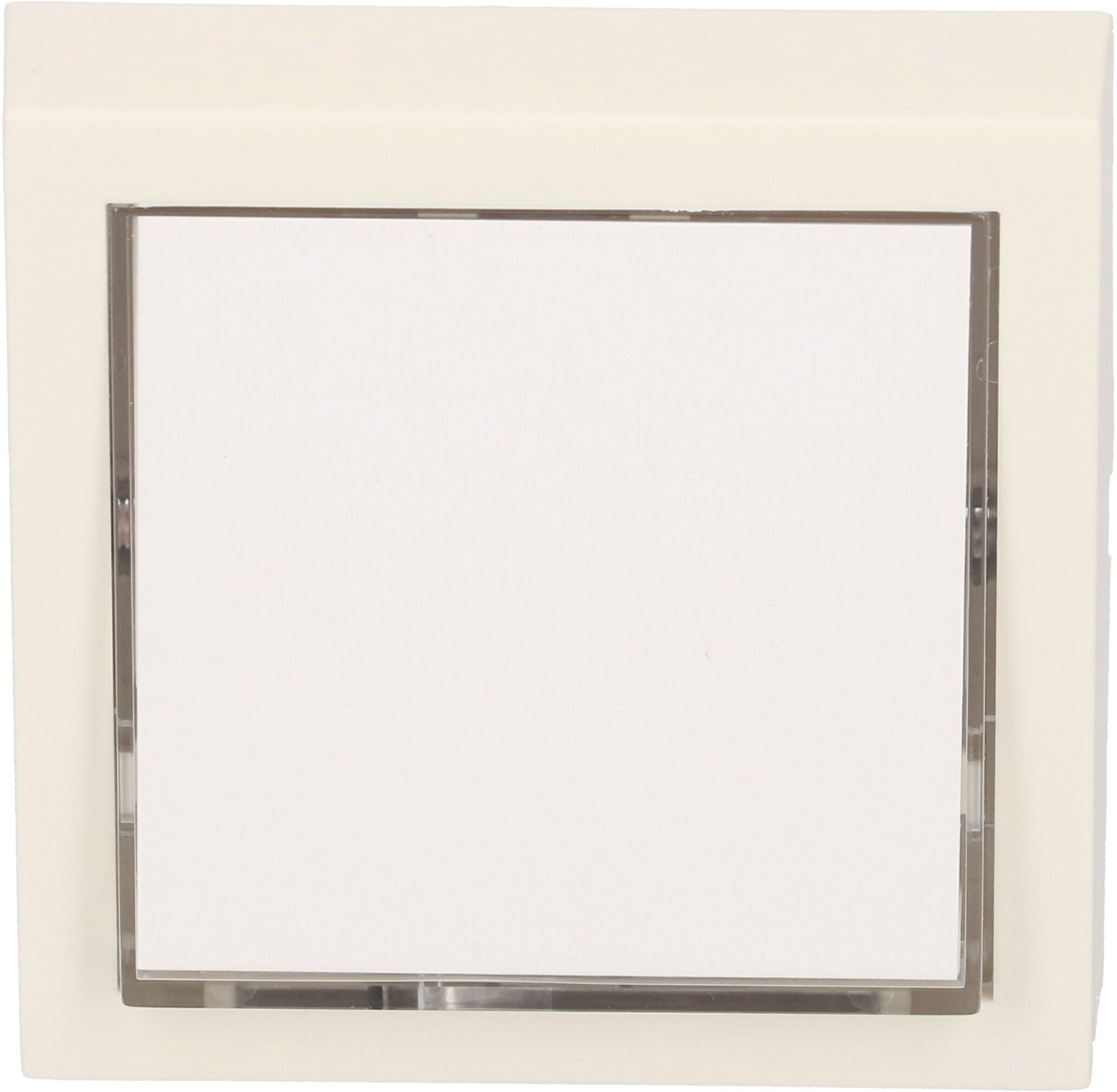 Bouton-poussoir carré blanc ivoire