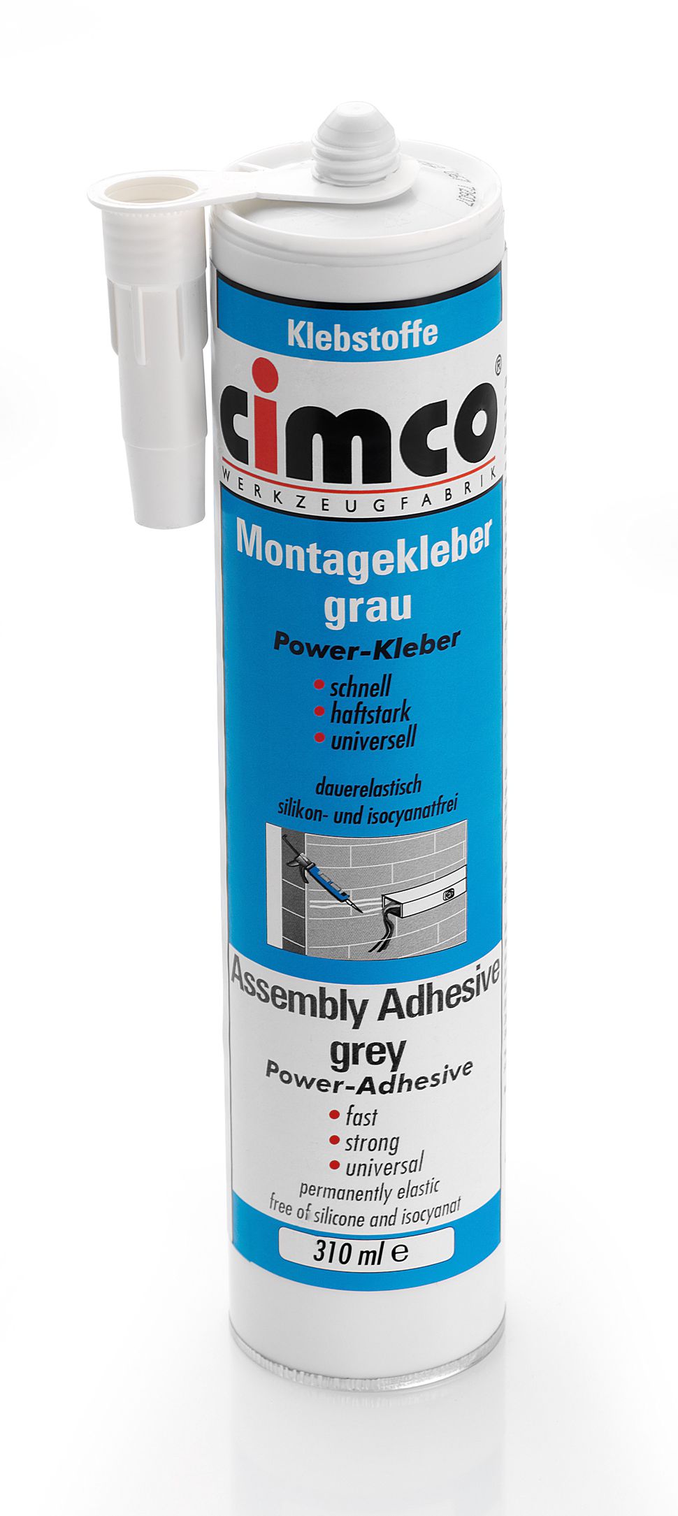 Colle de montage pour le collage rapide des métaux blanc 300 ml