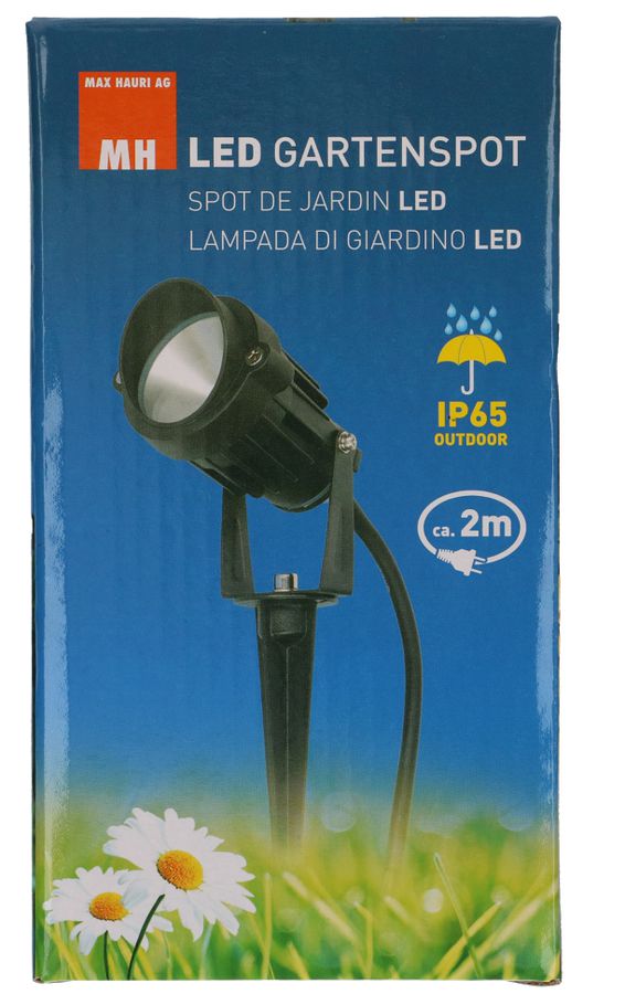 LED Gartenspot 350lm ALU schwarz IP65