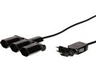 multiprise clip-clap Line 3x type 13 noir interrupteur 2m
