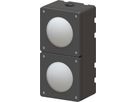 combinaison interrupteur s3 / s3 ta.2x1 AP exo IP55 noir