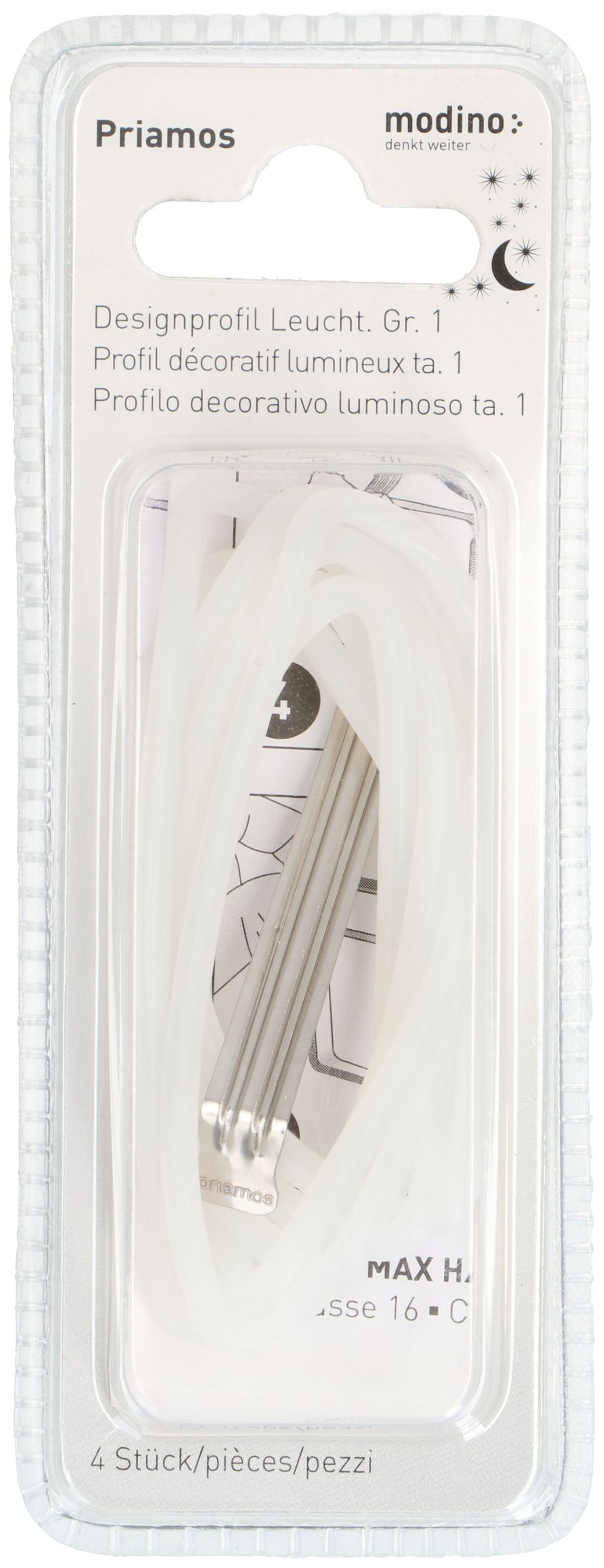 profilo decorativo dim.1x1 priamos giallo/verde fluorescente 4 pz