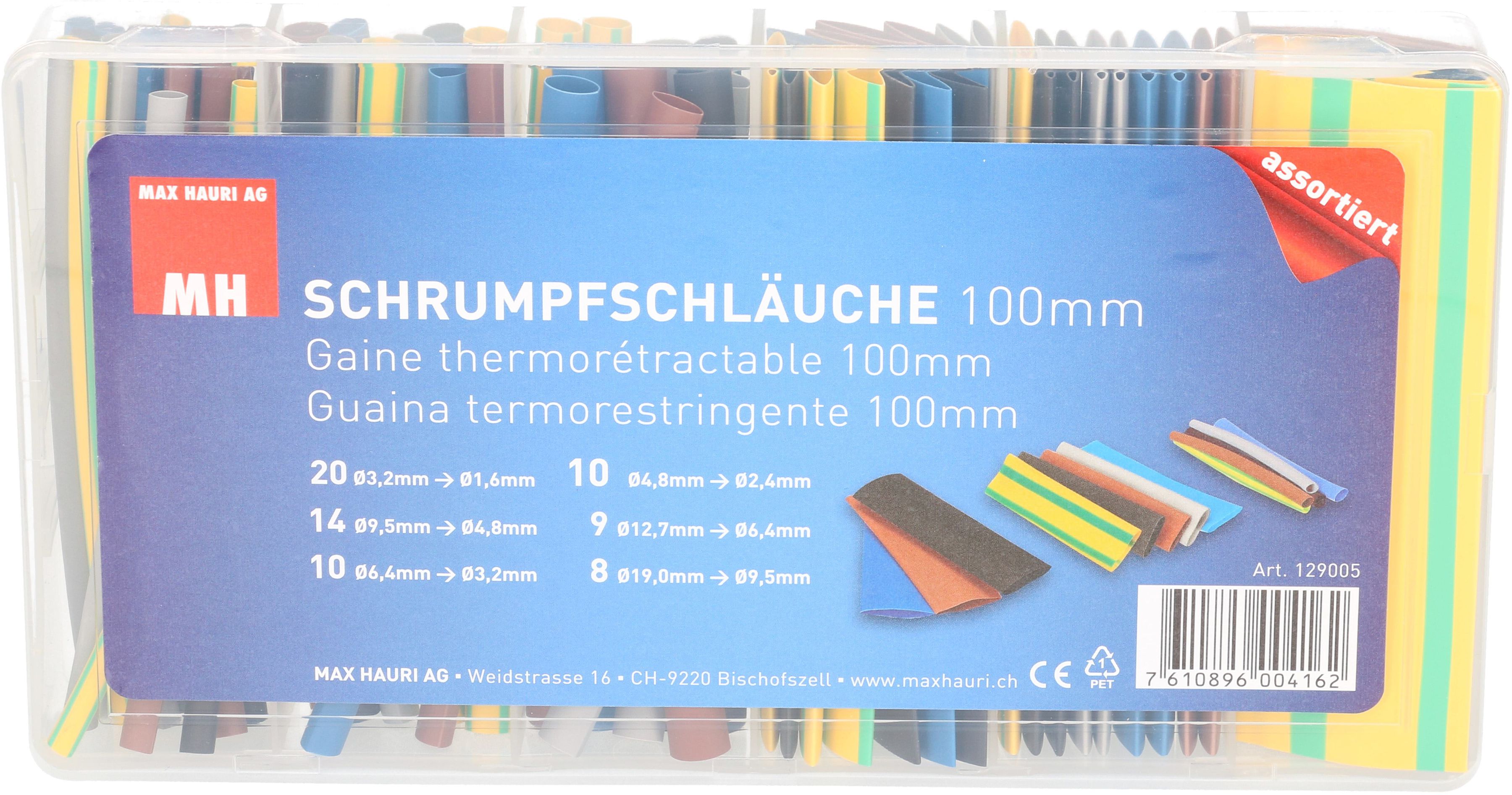 boîte gaine thermorétractable assortie