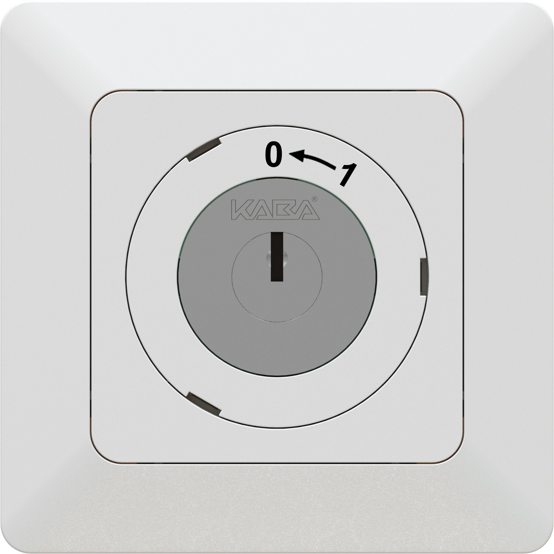 contact pivotant à clé +cyl. NO/1L 0<=1 ENC priamos blanc