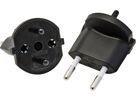 adaptateur fixe type 11 / fiche profilée CEE 7/17 noir