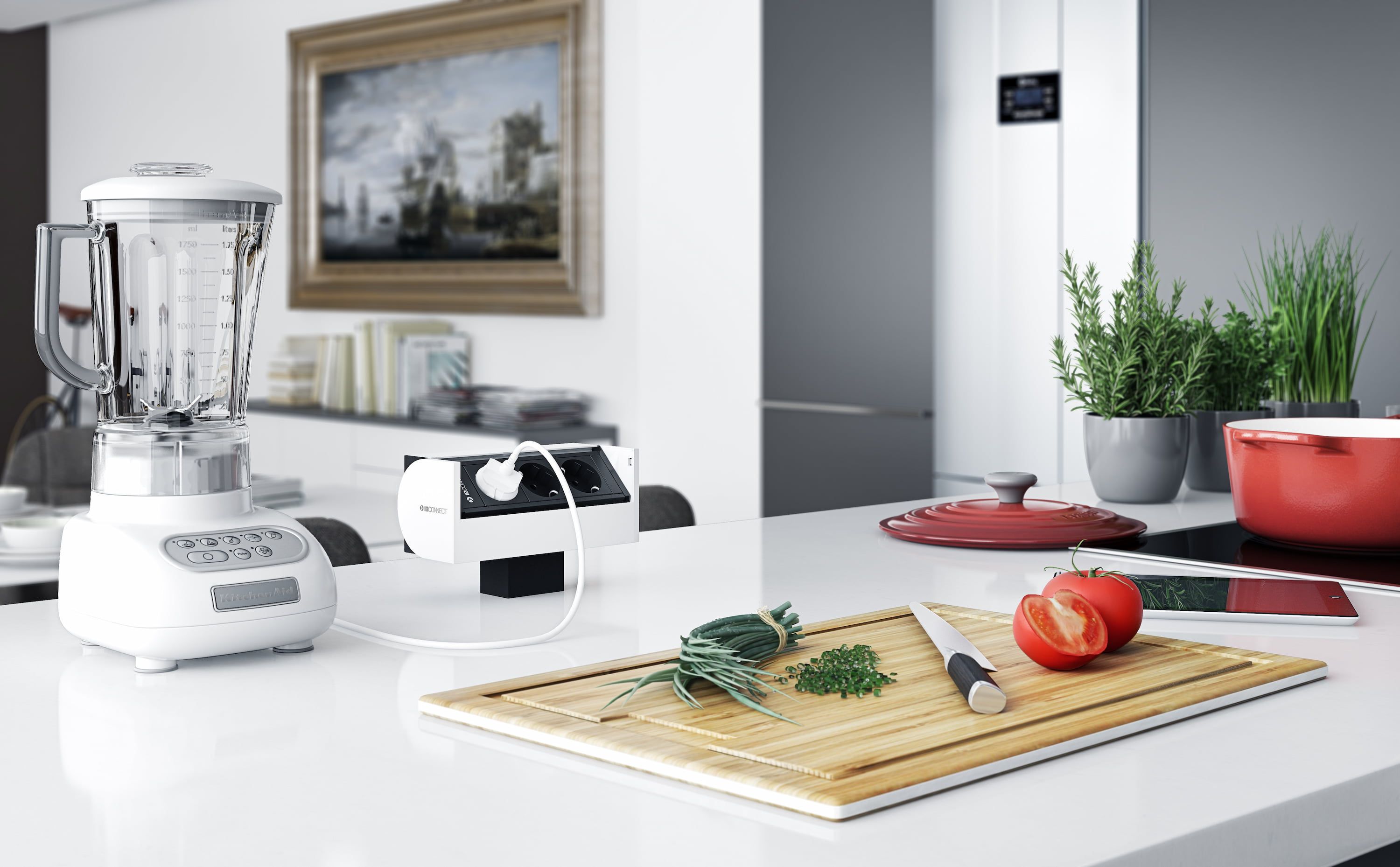 PRISMA bloc multiprise noir 3x type 13 2x module vide