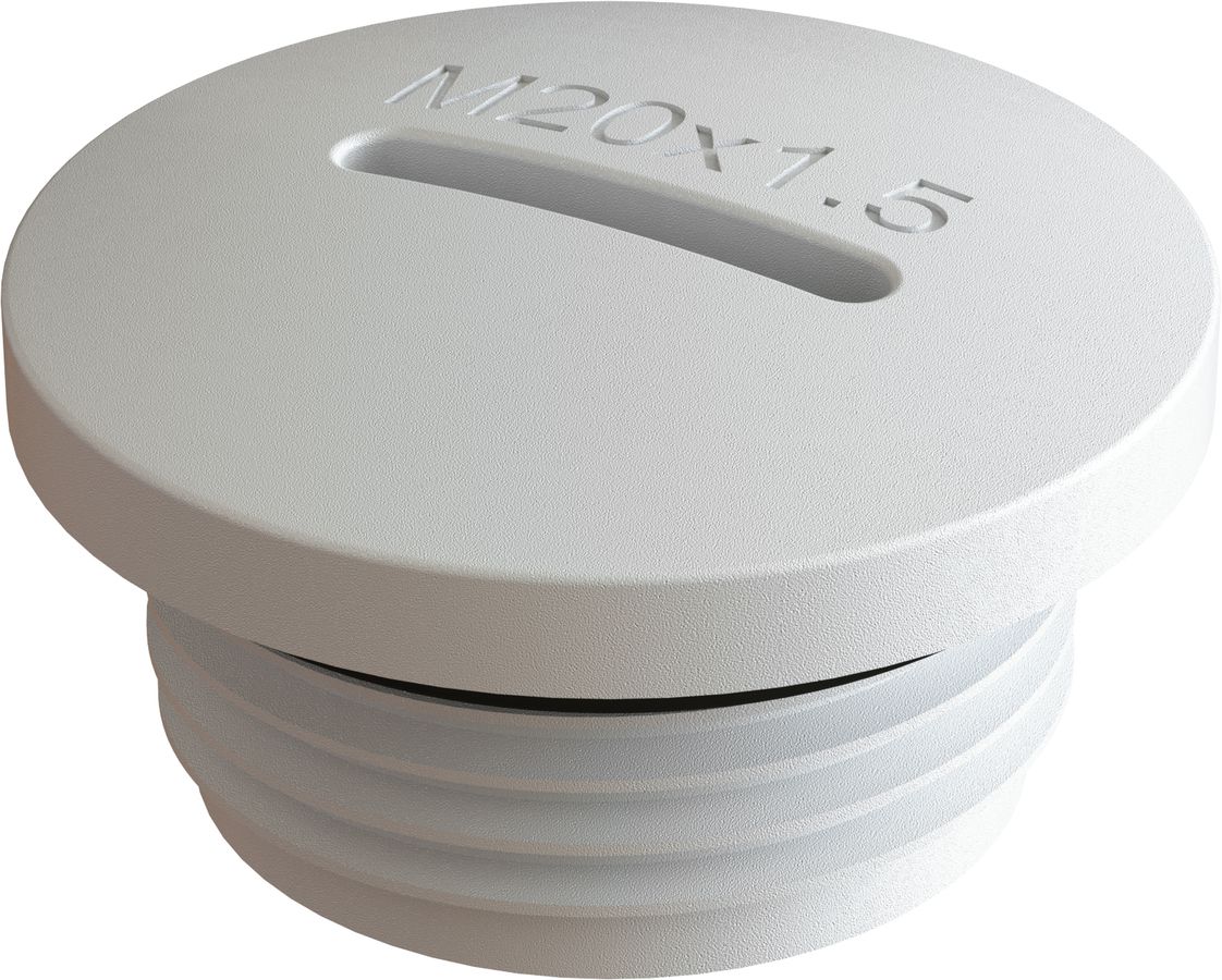 bouchon d'étanchéité M20x1.5 (joint inclus) blanc