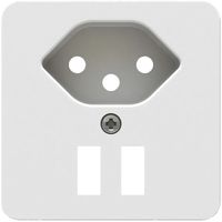 petite combinaison type 13 / 2x USB plaque frontale priamos blanc