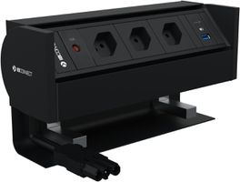 PRISMA bloc multiprise noir 3x type 13 1x USB-A/C