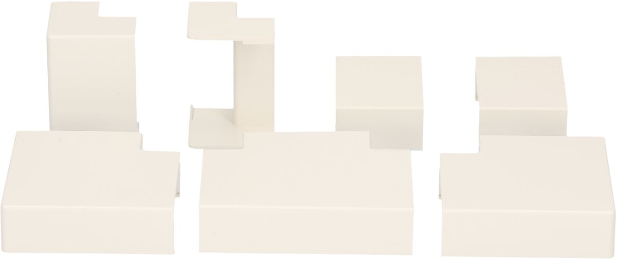 Raccords de goulotte 30x11.5mm blanc assorti 7 pcs.