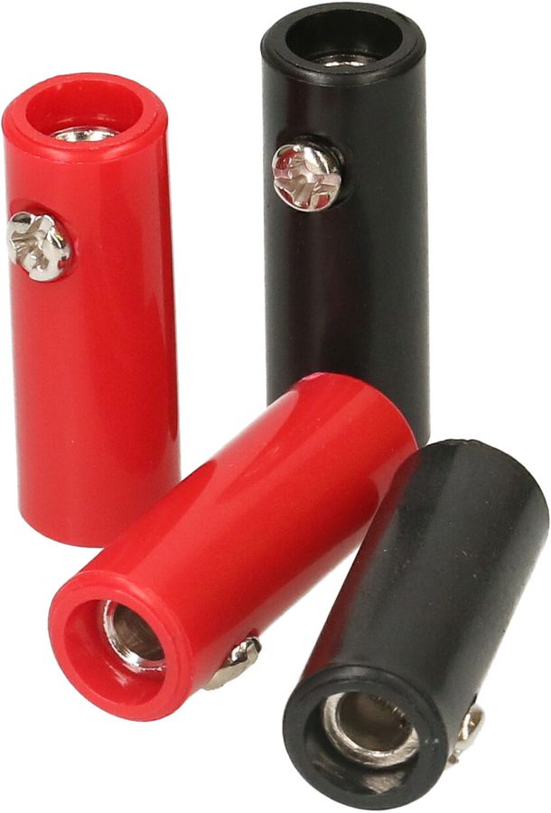 couplage banane 4mm assorti avec raccord à visser / 4 pièces