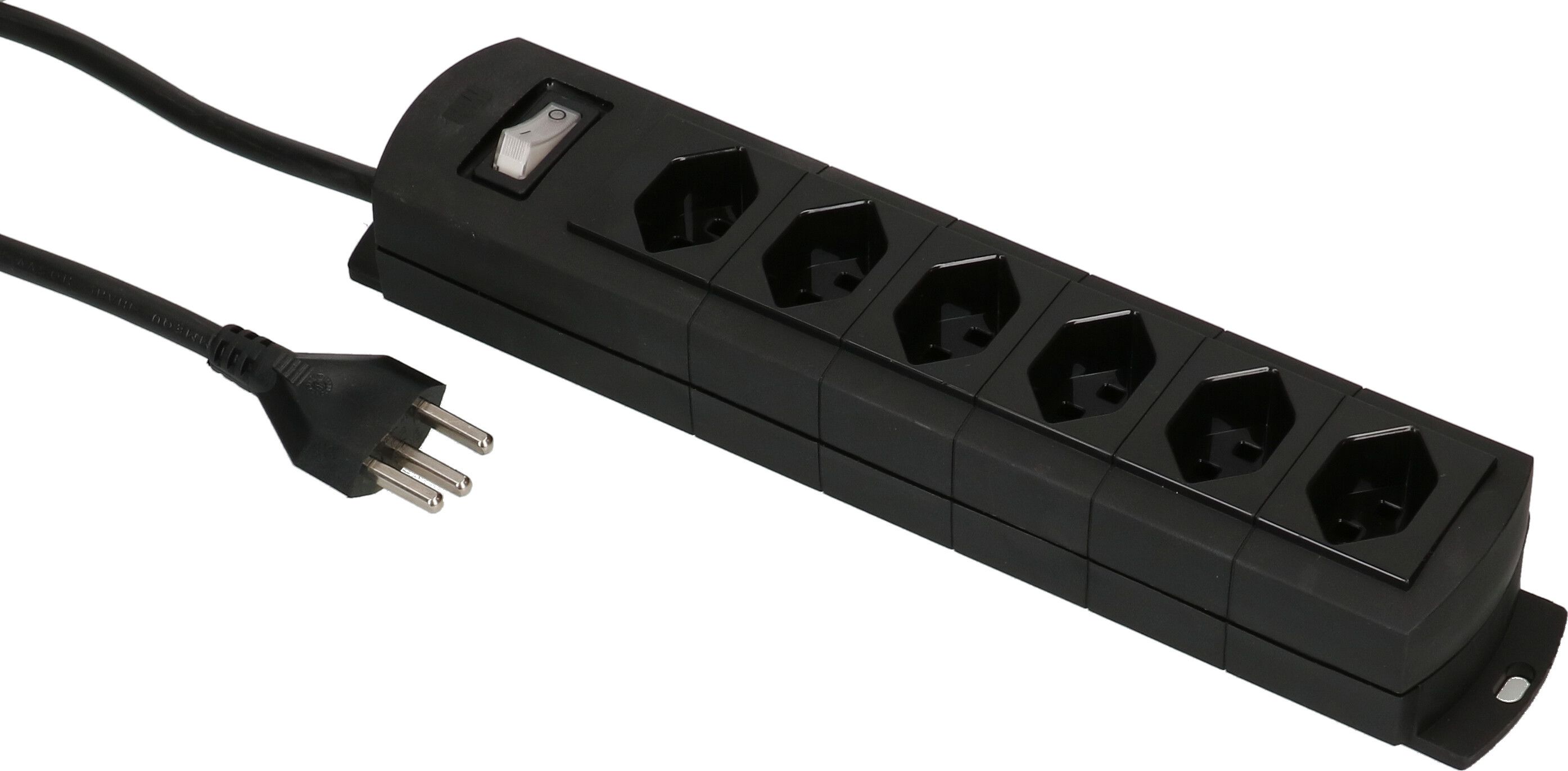 multiprise Prime Line 6x type 23 noir interrupteur 3m