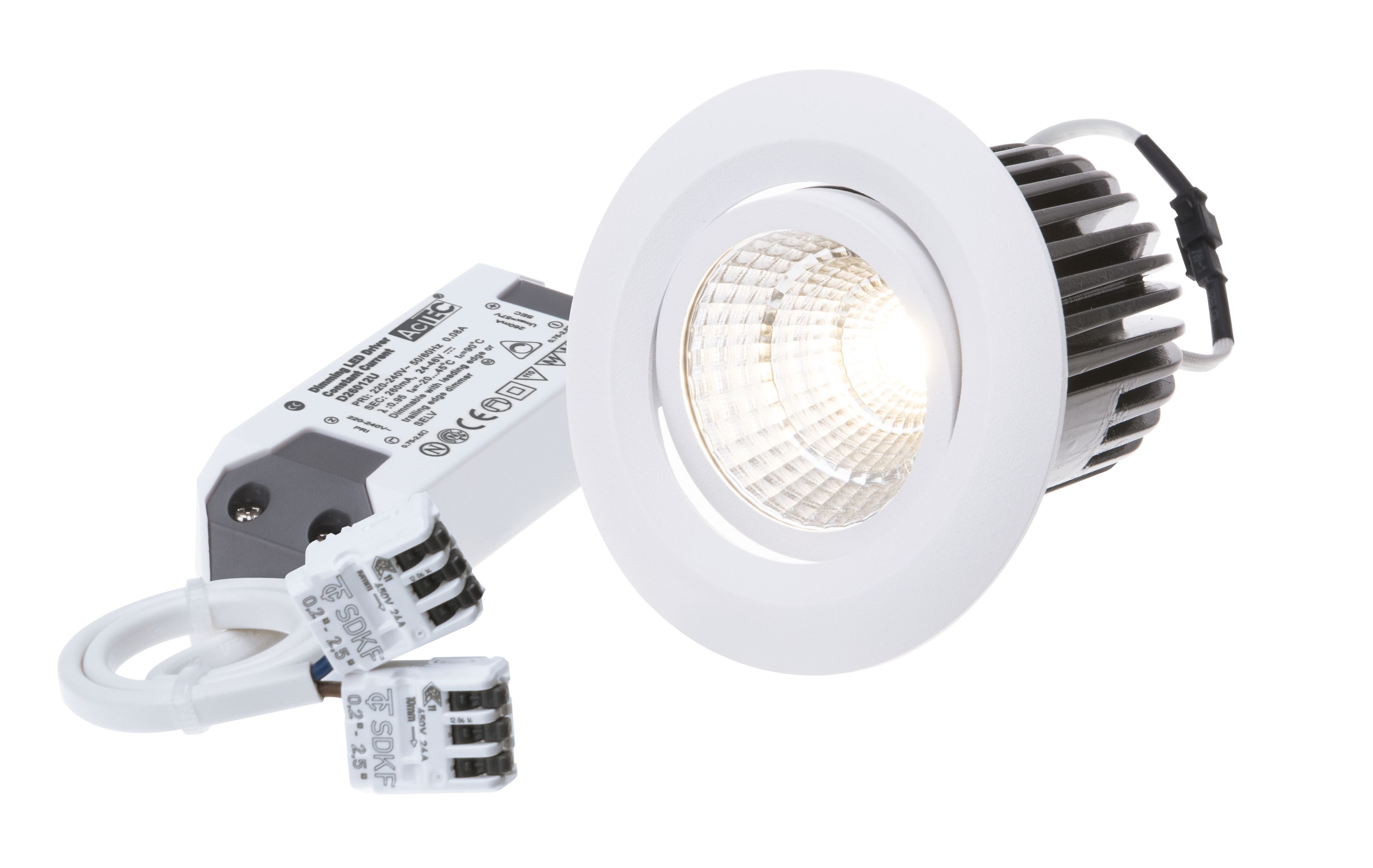 spot encastré à LED MOVE Ø68 blanc 3000K 960lm 38°