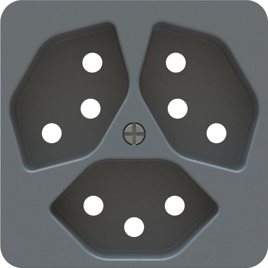 prise 3x type 13 plaque frontale priamos anthracite