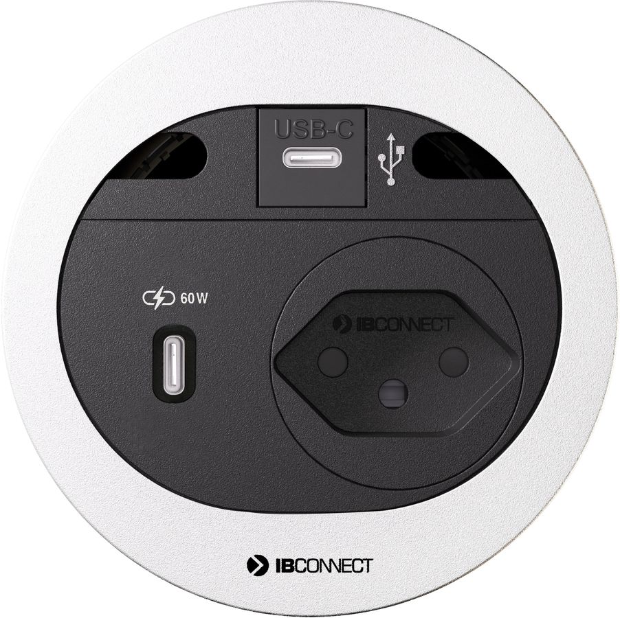 DIVUS bloc multiprise blanc 1x type 13 1x USB-C 60W 1x USB-C Data