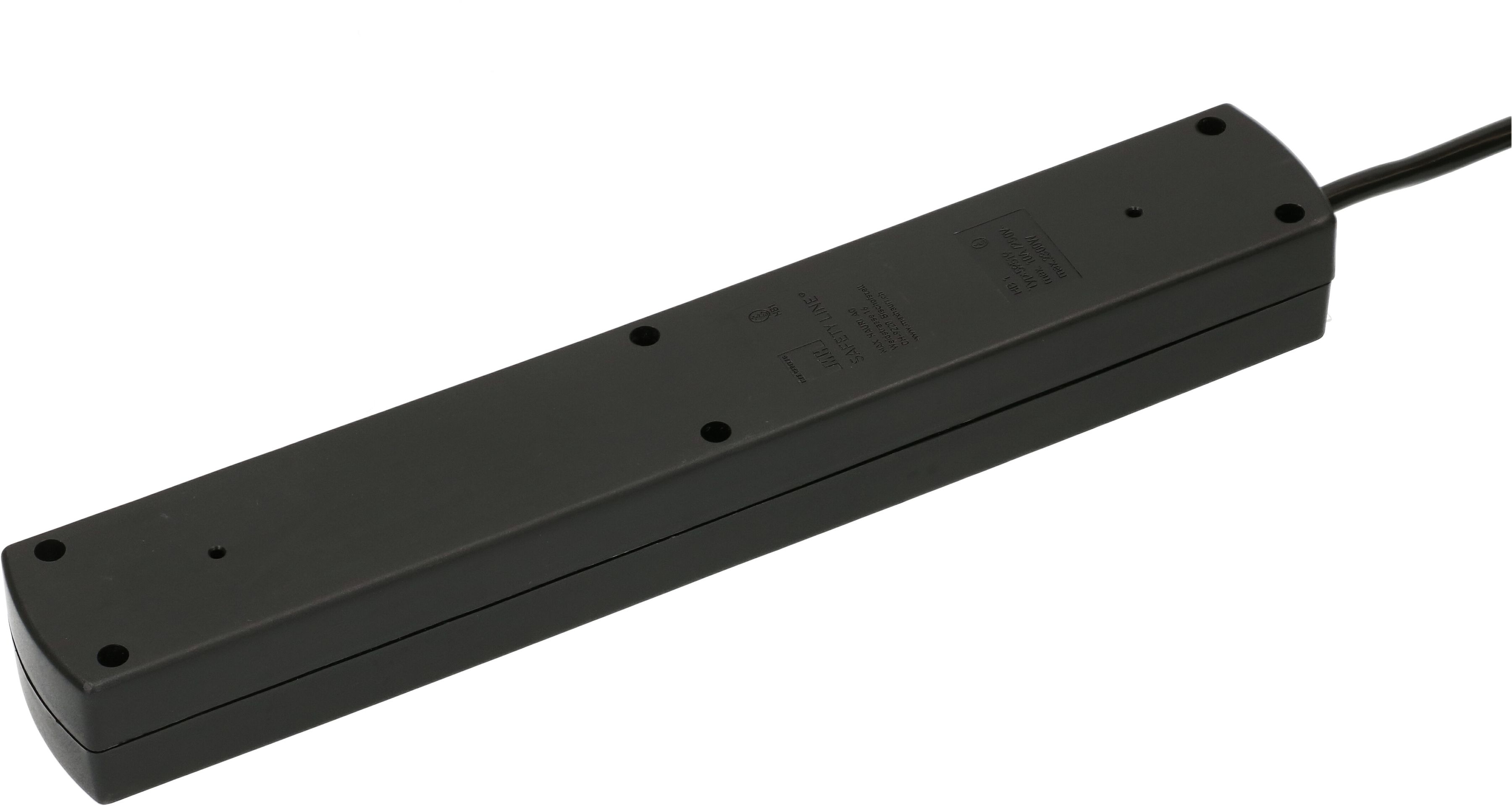 multiprise Safety Line 9x type 13 BS noir interrupteur 2m cli.