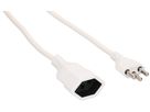 Rallonge TD H05VV-F3G1.5 3m blanc type 23 / type 23