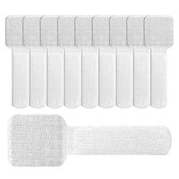 attache-câbles en scratch auto-adhésif blanc / 10 pièces