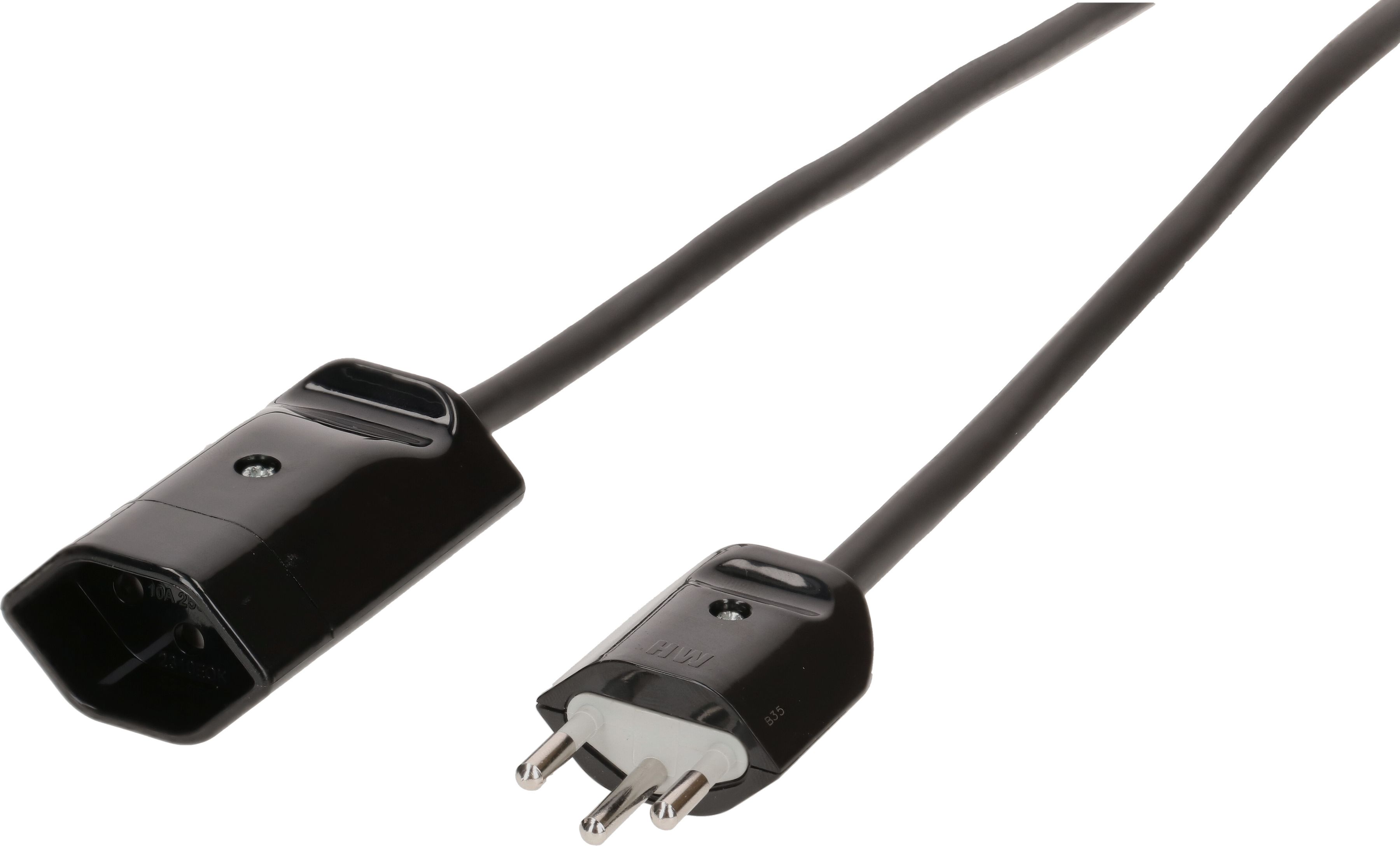 rallonge 3G1.0 5m noir blindé type 12 / type 13