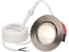 spot encastré à LED SOLV-IP65 Ø68 nickel brossé 3000K 710lm 38°