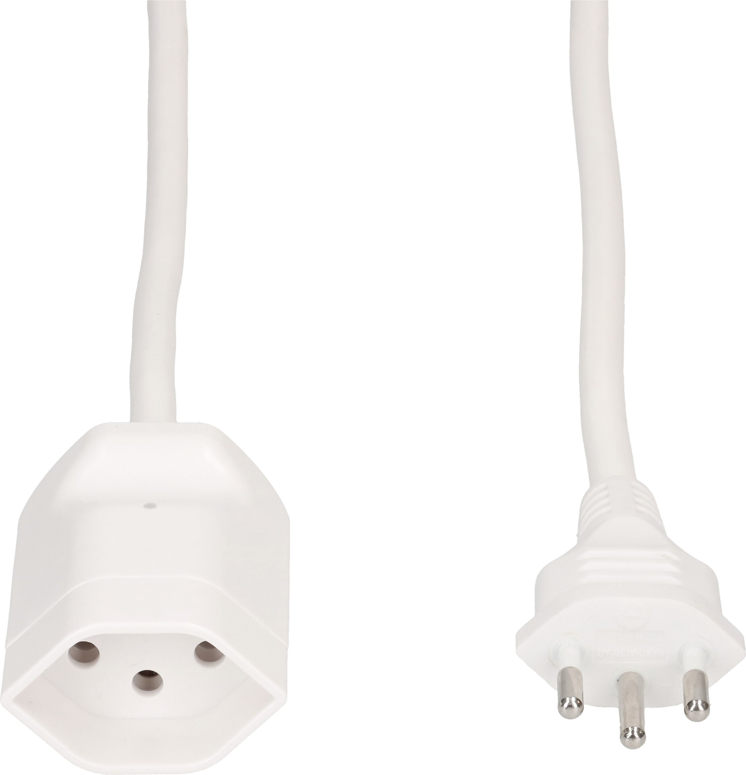 rallonge TD H05VV-F3G1.5 10m blanc avec indicateur d'activité