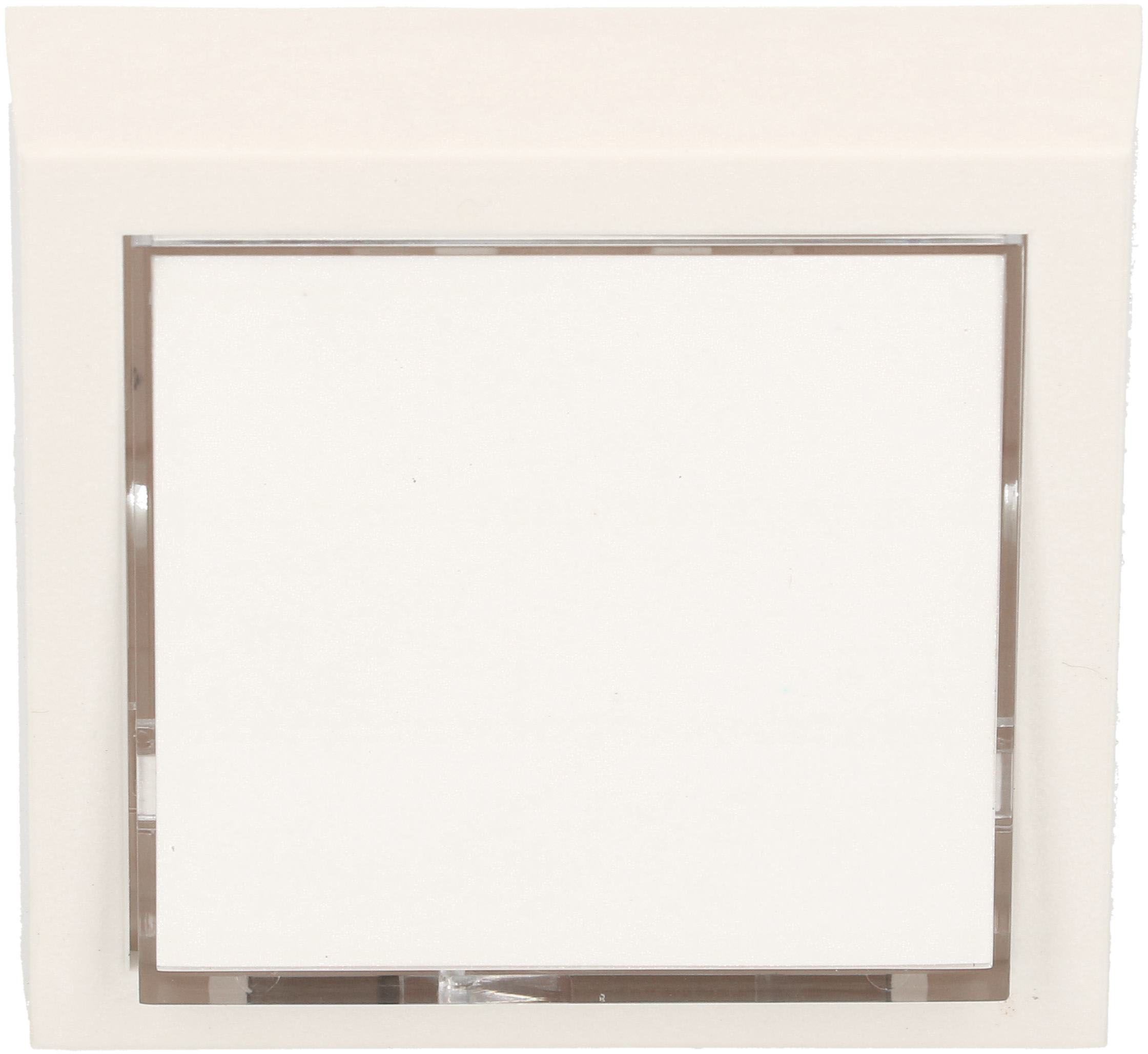 Bouton-poussoir carré blanc ivoire