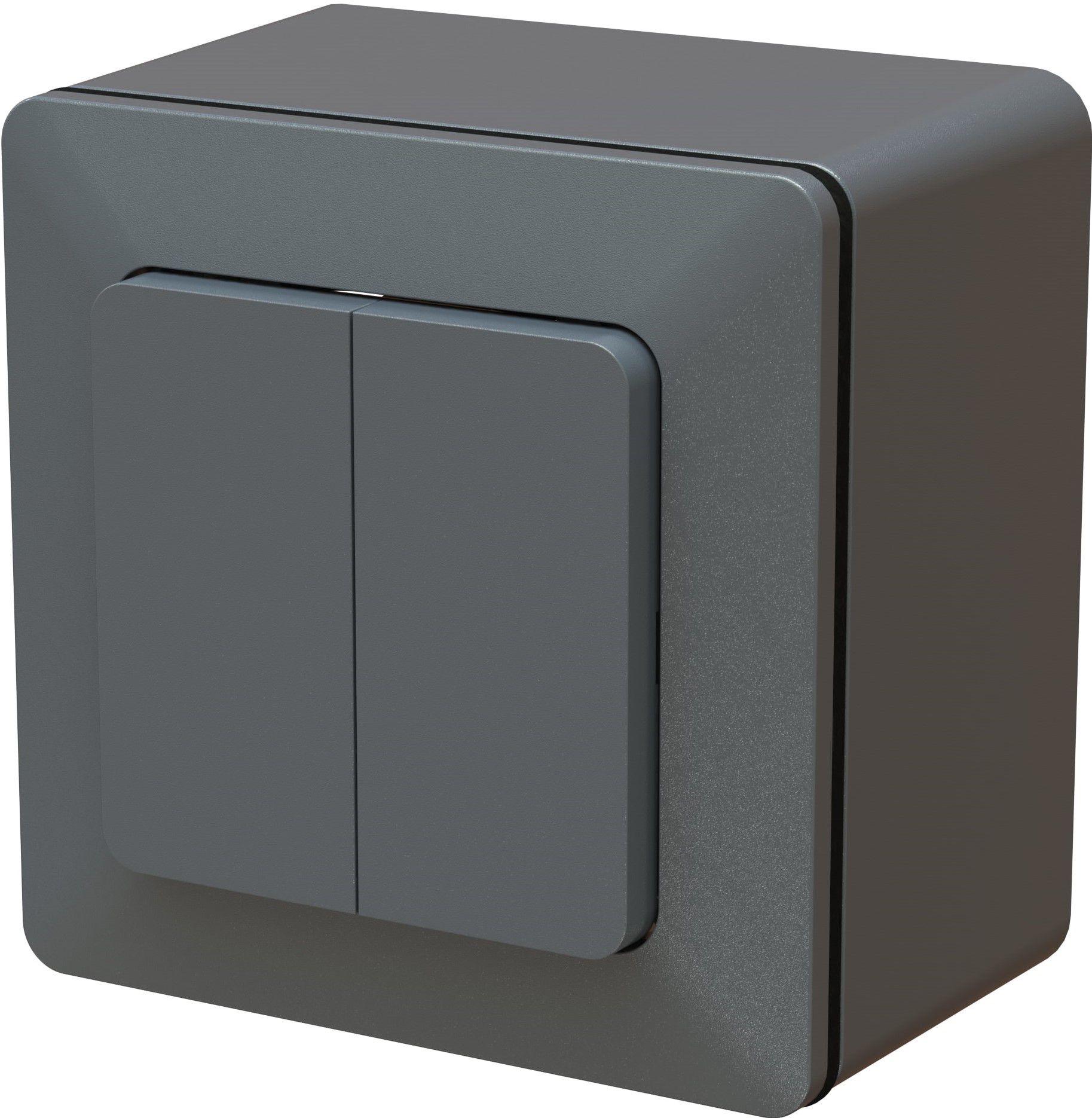 bouton-poussoir double NO/NF AP priamos anthracite