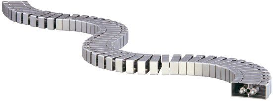 serpentine de câble Flex II 1.00m argent RAL9006