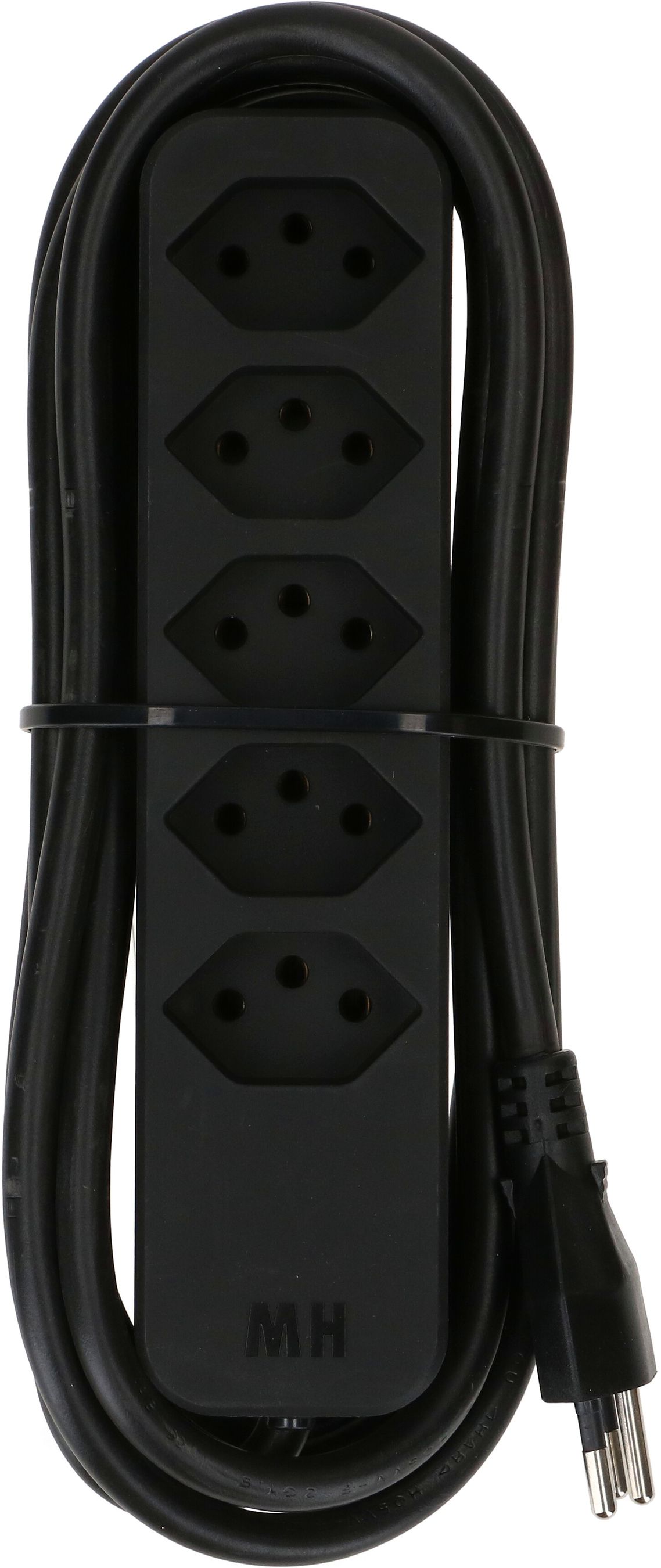 multiprise Swiss Line 5x type 13 noir 3m F3G1.5