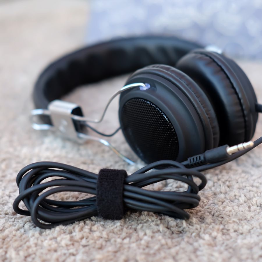 Power attache-câbles en scratch noir 10 pièce