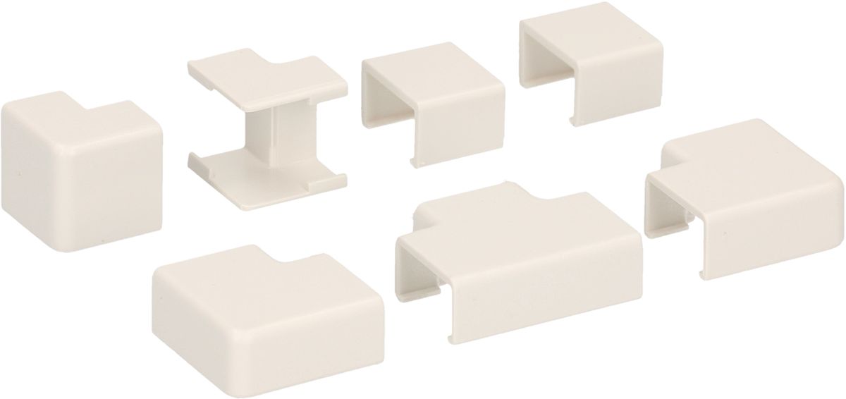Raccords de goulotte 9x5mm blanc assorti 7 pcs.