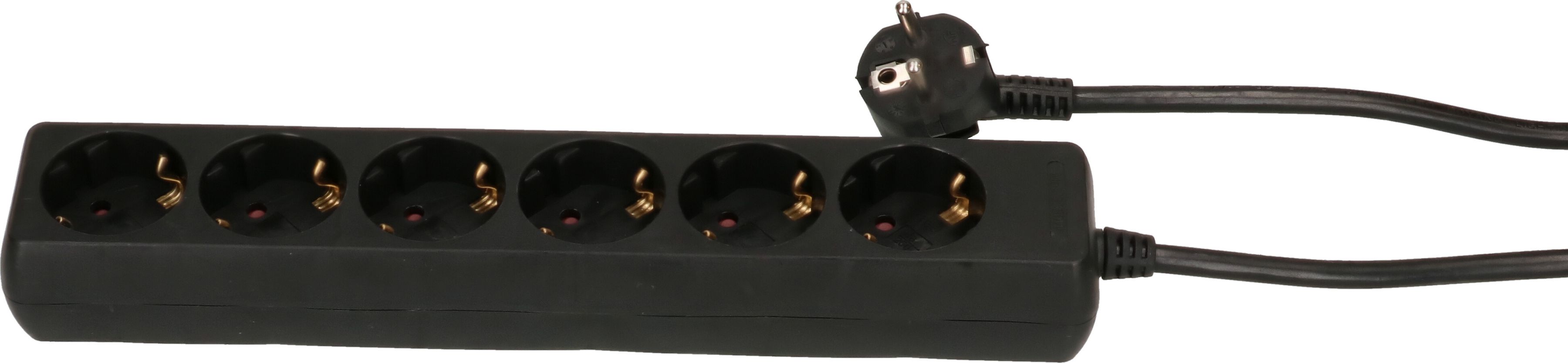 multiprise 6x Schuko noir 1.4m