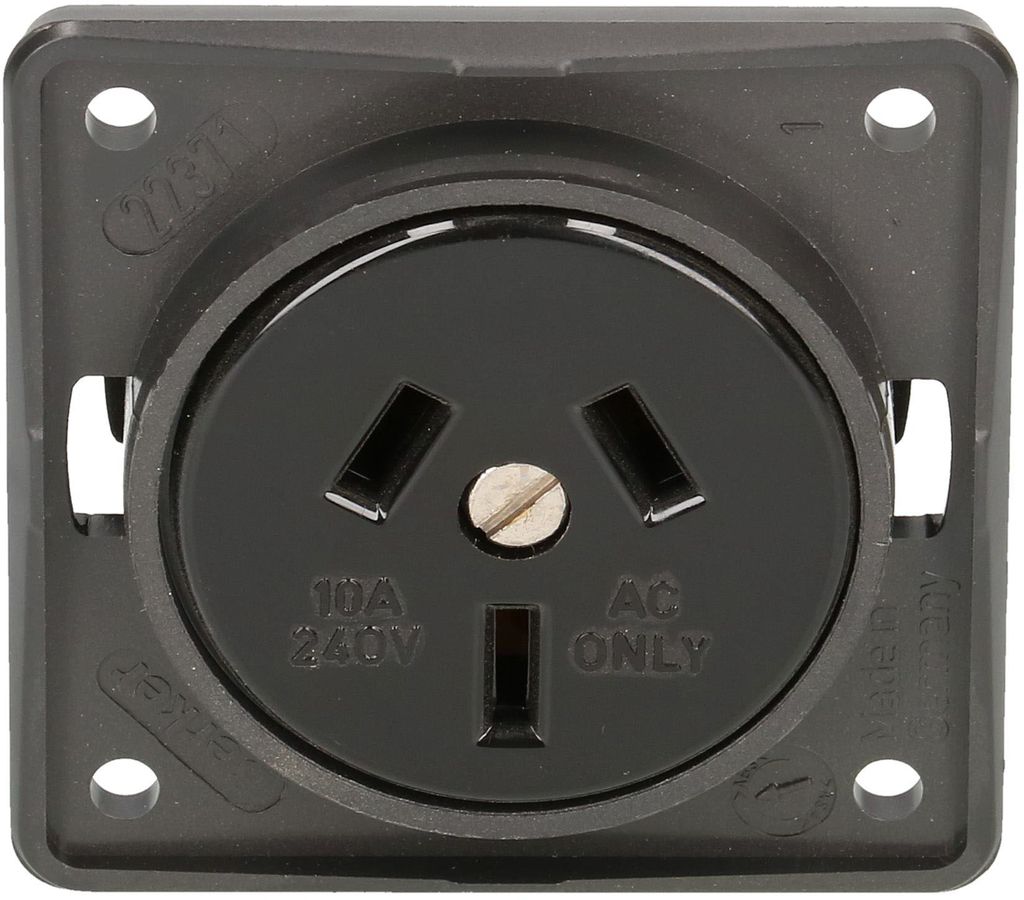 prise 1x type I appareil avec plaque frontale Berker Integro ant.