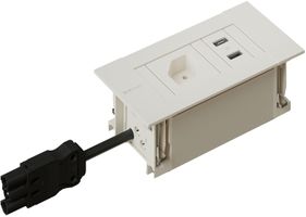 INTRO2.0 bloc multiprise blanc 1x type 13 1x USB A/C