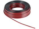 câble de haut-parleur 2x0.75mm² 50m noir/rouge