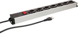 multiprise Power Line 7x type 23 gris/noir interrupteur 1.5m