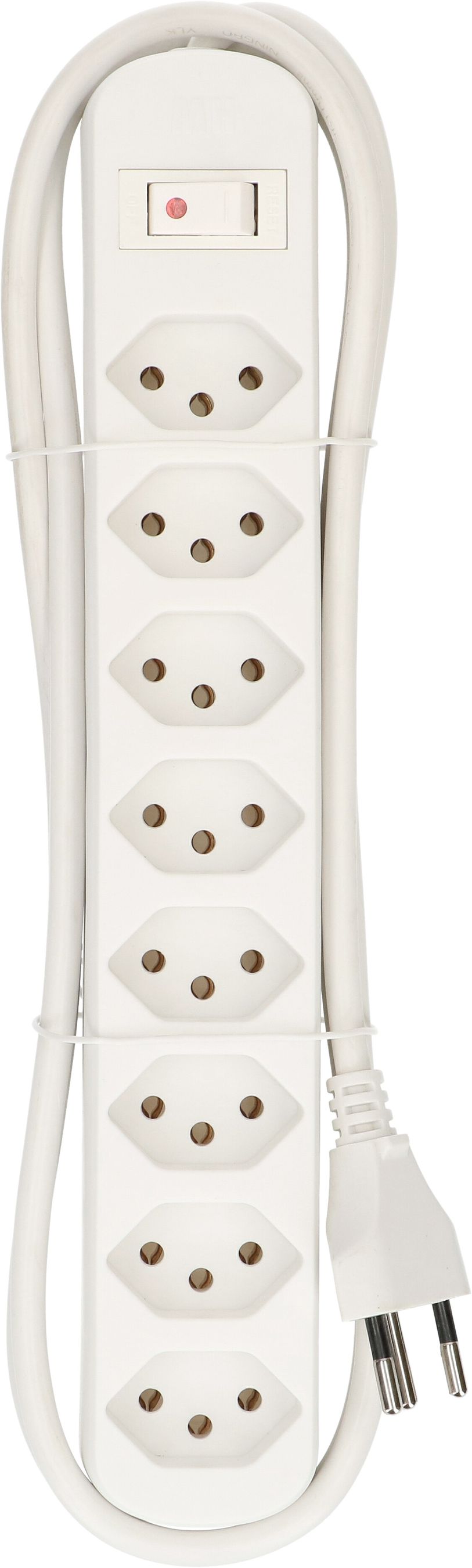 multiprise Basic Line 8x type 13 bc interrupteur 1.5m Green+Fair