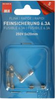 fusible 6.3A rapide 250V 5x20mm / 5 pièces