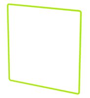profil décoratif ta.2x2 priamos jaune/vert fluorescent