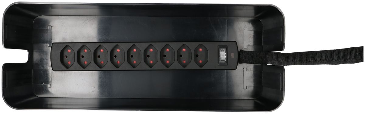 set gestion des câbles grand noir