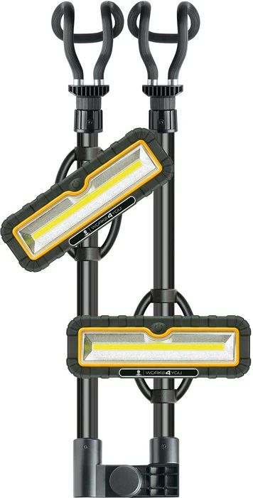 projecteur de travail rechargeable LED 2x 5W pliable noir/jaune