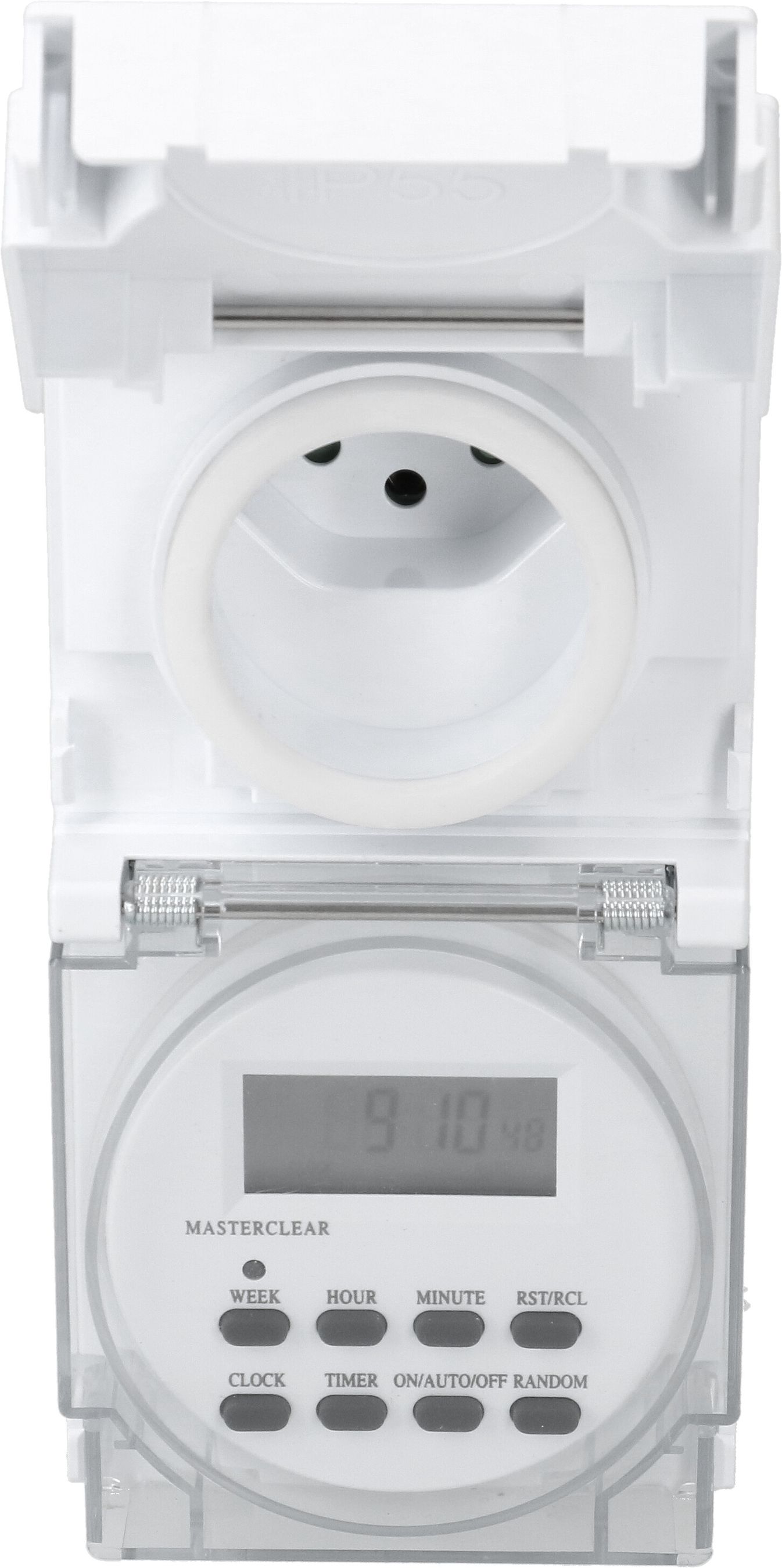 programmateur horaire numériques blanc IP55