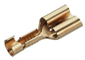 Cosse plate nue 6.3-1 avec languette d'arrêt