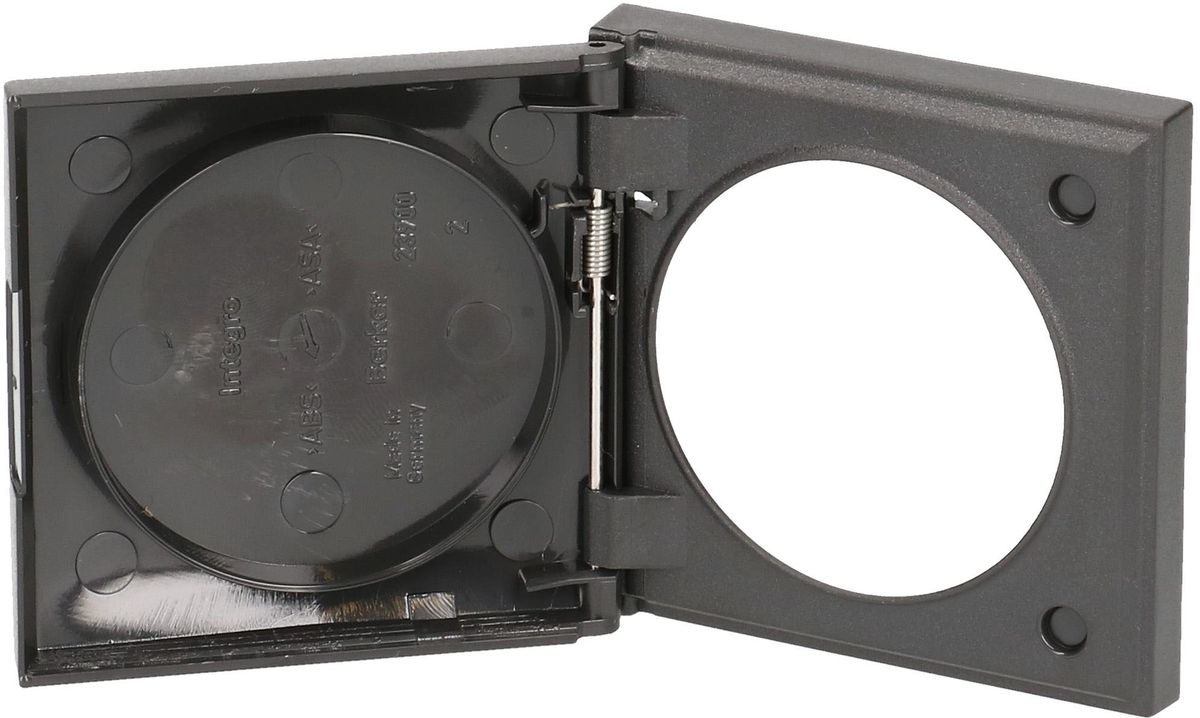Abdeckrahmen Gr.1 UP mit Klappdeckel Integro IP44 anthrazit