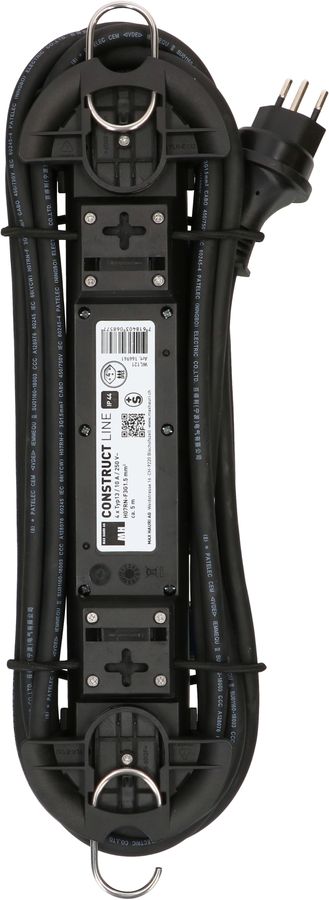 multiprise Construct Line 4x type 13 IP55 noir/bleu 5m
