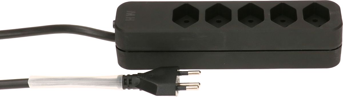 [d] Steckdosenleiste Swiss Line 5x Typ13 schwarz