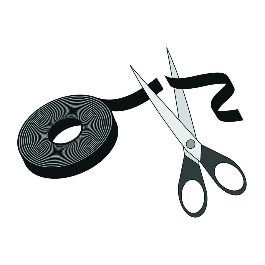 rouleau de velcro double face 3m noir