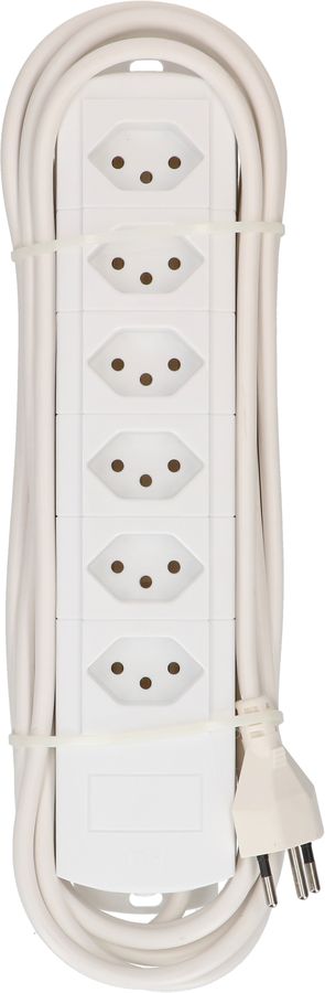 multiprise Prime Line 6x type 13 blanc 3m