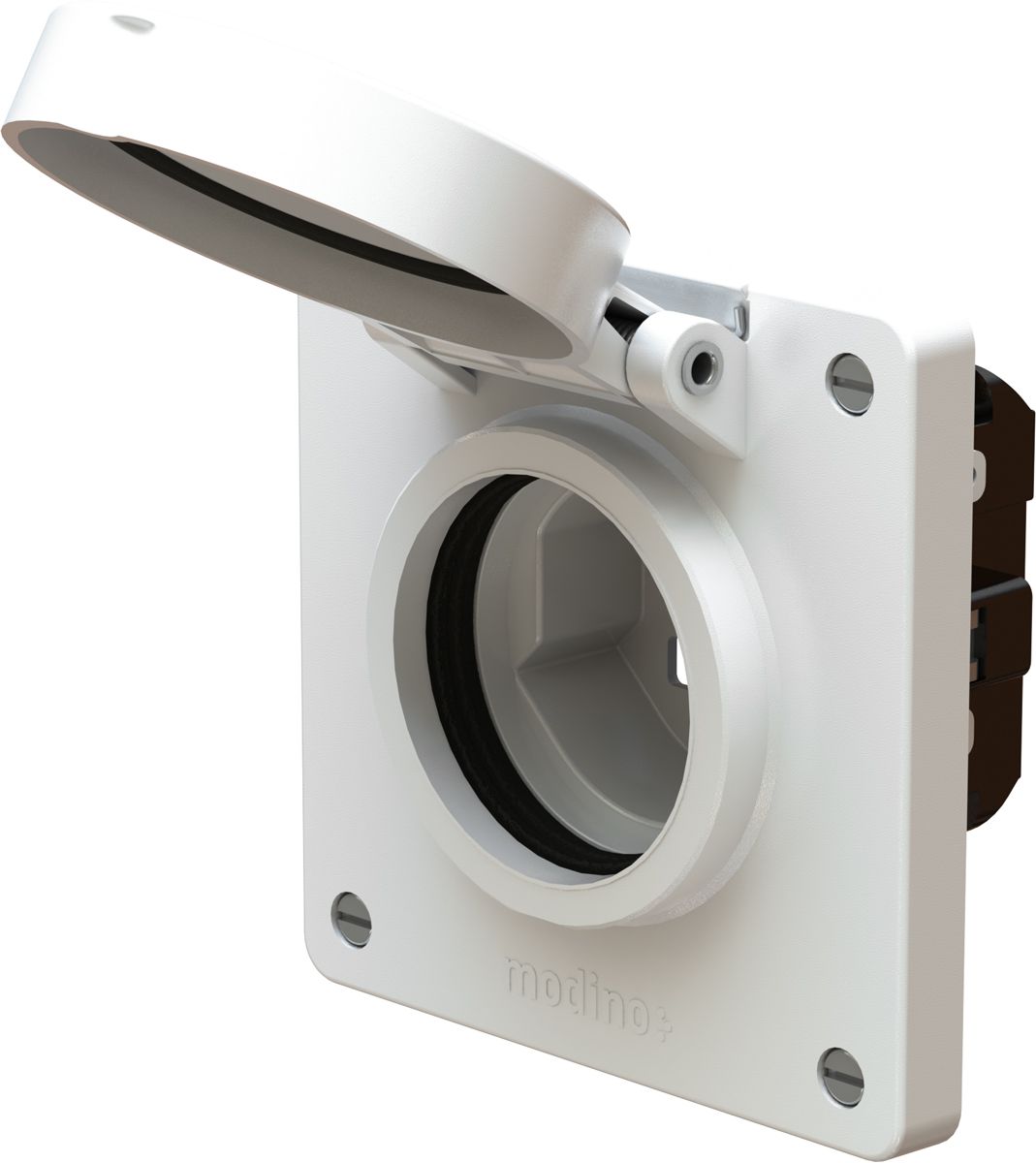 prise 1x type 25 insert avec set frontal exo IP55 blanc