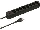 Steckdosenleiste Basic Line 8x Typ 13 schwarz Schalter 1.5m